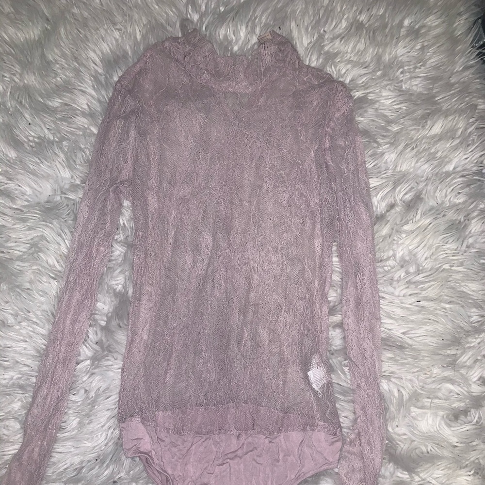 Forever 21 Pink Lace Sheer Women’s Bodysuit